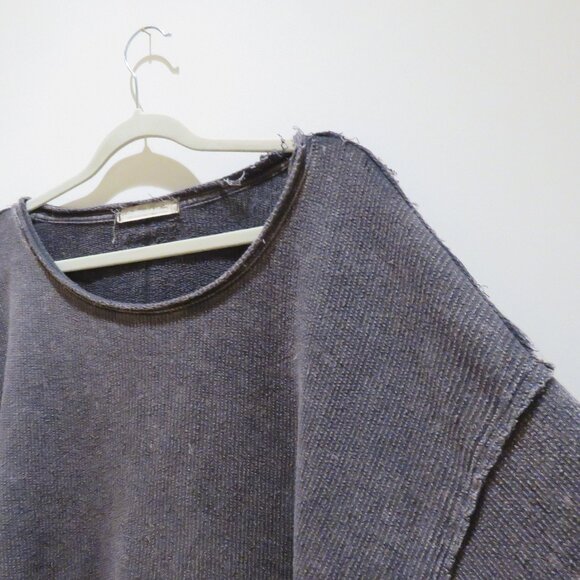 FREE PEOPLE WE THE FREE Off My Mind Cropped T-Shirt Top in Washed Black Casual - Picture 9 of 15